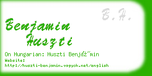 benjamin huszti business card